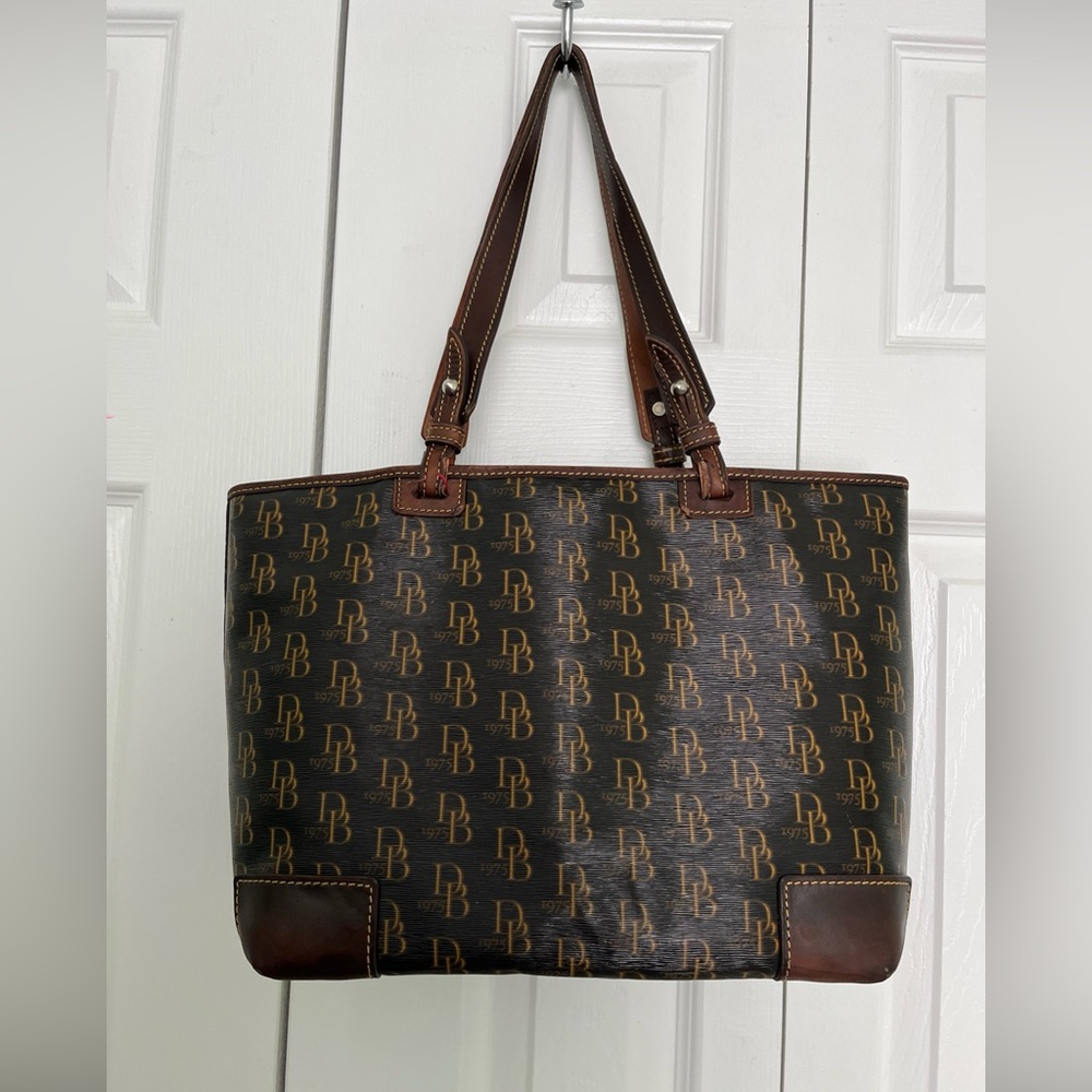 Donney & Bourke Brown Designer Tote Bag vintage - Picture 7 of 10